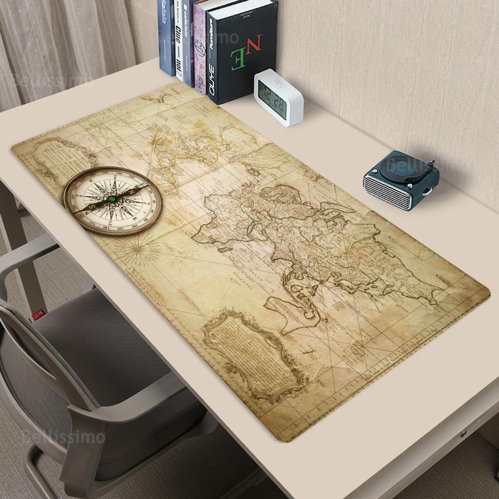 Gaming Accessories For Pc Setup - Old Map Office Supplies Rubber Mouse