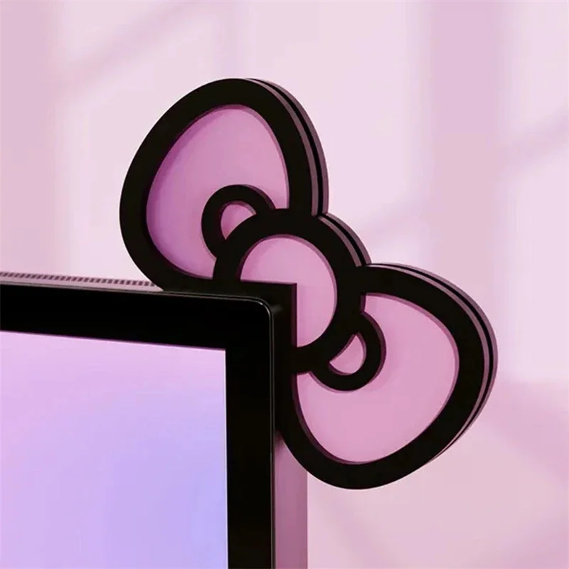 Kawaii Pink Acrylic Bow Monito - Gaming Accessories For Pc Setup 리뷰 및 가격