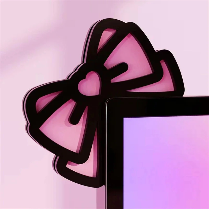 Kawaii Pink Acrylic Bow Monito - Gaming Accessories For Pc Setup 리뷰 및 가격