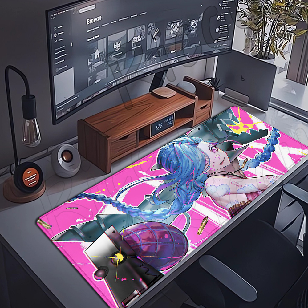 Hot Anime LOL Arcane Mousepad  - Jinx Gaming Accessories 리뷰 및 가격