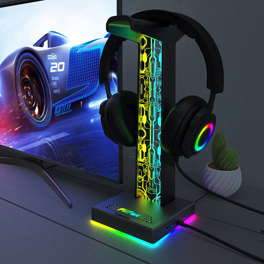 RGB Gaming Headphone Stand Dua - Gaming Accessories Sale 리뷰 및 가격