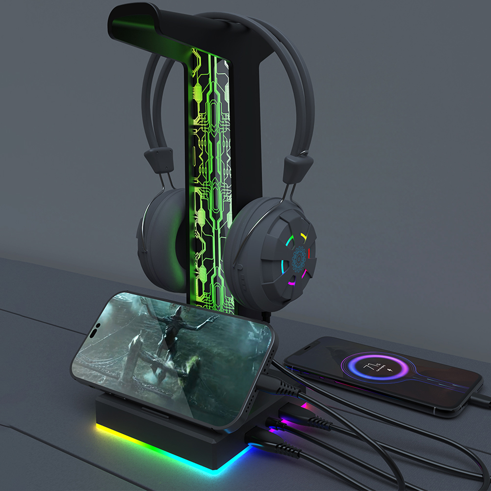 RGB Gaming Headphone Stand Dua - Gaming Accessories Sale 리뷰 및 가격
