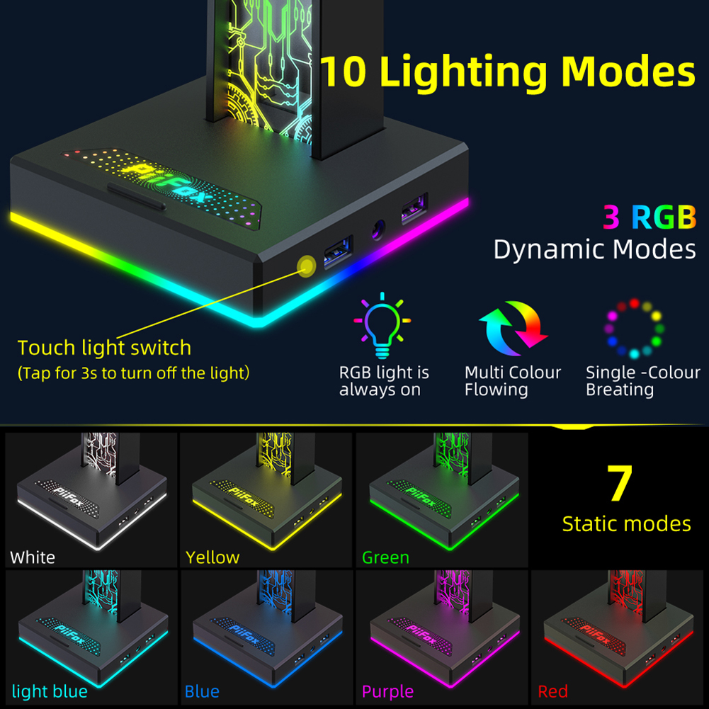 RGB Gaming Headphone Stand Dua - Gaming Accessories Sale 리뷰 및 가격